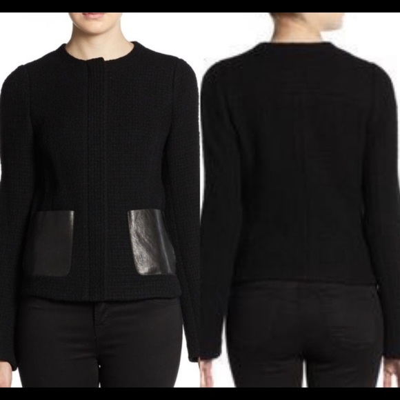 NWT VINCE Tweed/Leather (M/10) - Picture 4 of 12